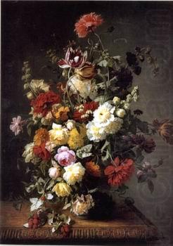Floral, beautiful classical still life of flowers.057, unknow artist